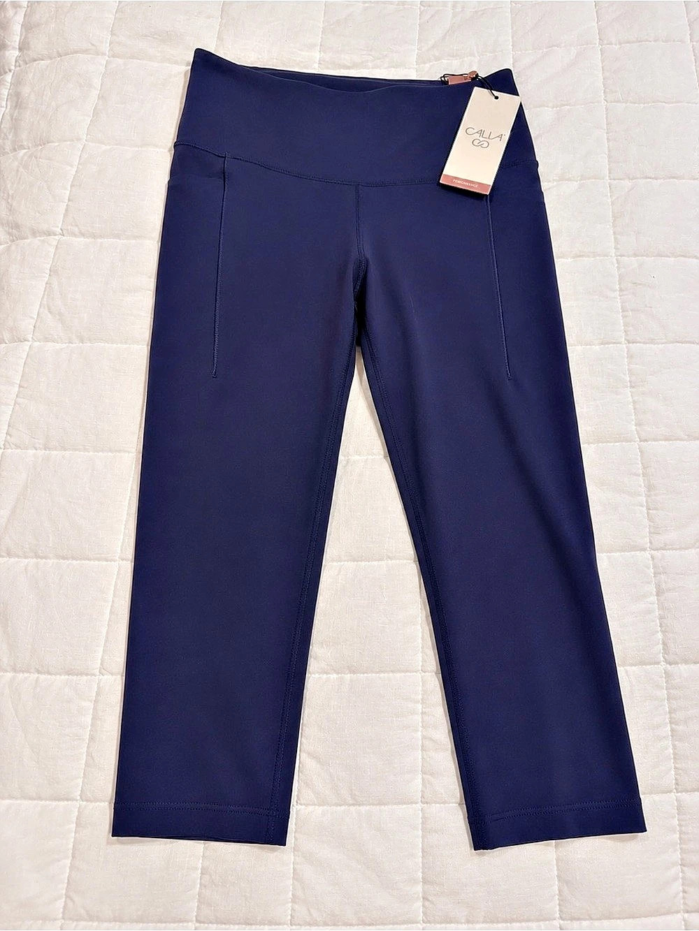 Calia PowerMove Knee Cropped Leggings Opulent Blue XS NWT